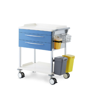 Carro Médico com 2 Gavetas com Bandeja Inferior