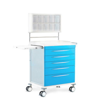 Carro Médico com 5 Gavetas com Organizador